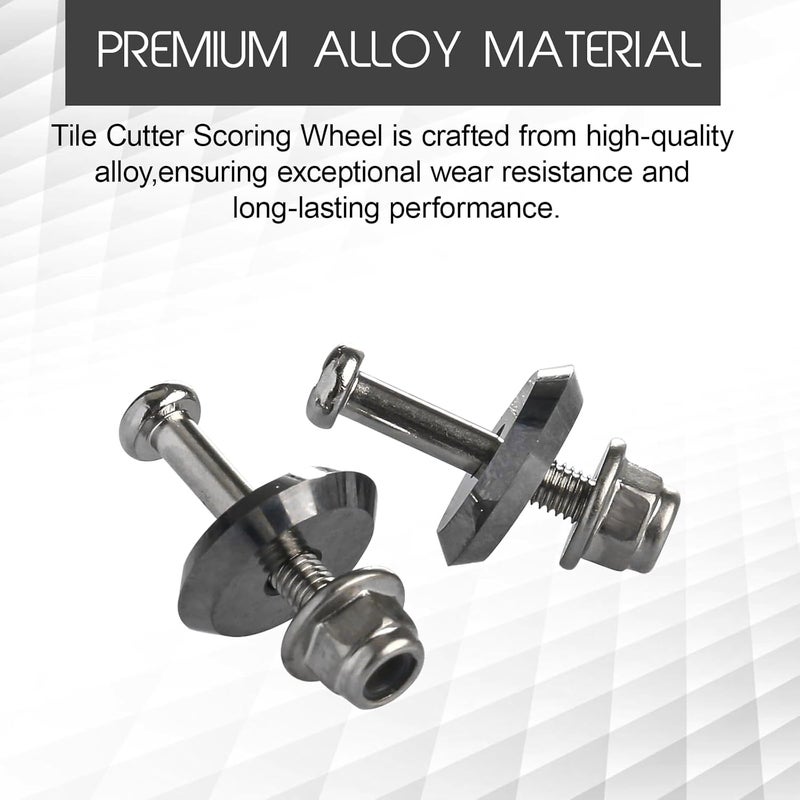 GGTE 12mm Tile Cutter Scoring Wheel 14A for All Sigma Pull Handle Tile Cutters,Alloy Manual Tile Cutting Wheel for Ceramic Tile, Ceramics, Porcelain, Glass 2-Pack - Image 4